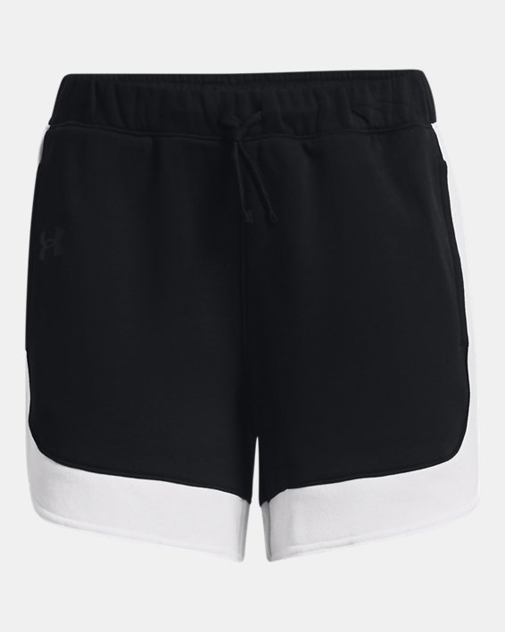 Women's UA Fleece Shorts, Black, pdpMainDesktop image number 4